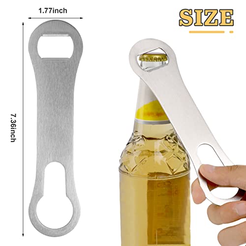 2 Pcs V Rod Bottle Opener Bartender (Silver)