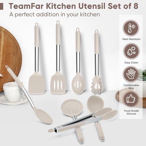 Kitchen Utensils Set of 8 (Khaki)