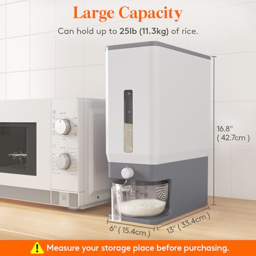 Rice Container 29 Lbs (Light Grey)