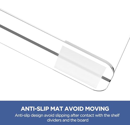 12 Inches Tall [Extra Tall Version] Clear Shelf Dividers (Clear (12 Inches Tall, Higher Style) / 18 PCS)