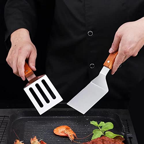 2 PCS Metal Spatula for Cast Iron Skillet