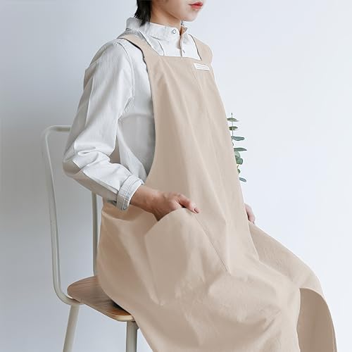 Cotton Aprons for Women and Men (Oatmeal)