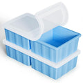 Silicone Freezer Tray for Soup Ice Cubes (Blue(2pack))