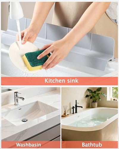 Kitchen Sink Splash Guard 23" 18" 30" Self (Gray / 23" x 3.5")