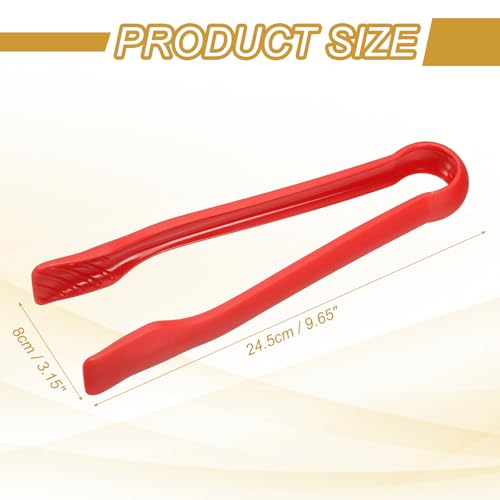 8 Pcs Toaster Tongs (10 Inch / Red)