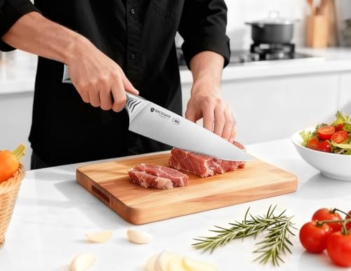 15PCS Kitchen Knife Set with Block and Built