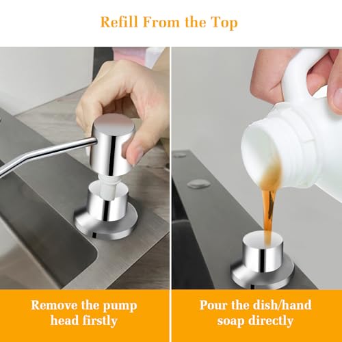 Soap Dispenser for Kitchen Sink (Chrome)