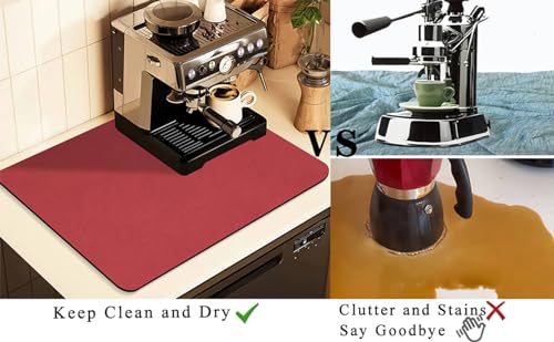 Coffee Mat for Countertops (Red / 17" x 31.5")