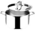 Tri Ply Stainless Steel Stock Pot with Lid 6.5 Quart (6.6 Quarts)