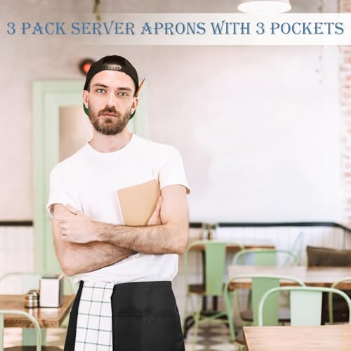 3 Pack Server Apron (Black)