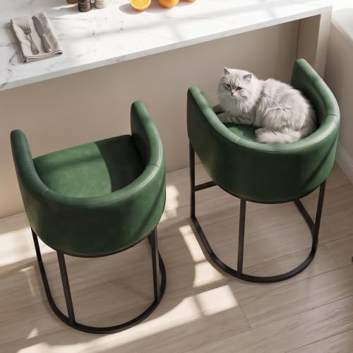 26" H Counter Height Bar Stools Set of 1 (Green / Set of 1)