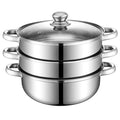 Steamer Pot for Cooking 11 inch Steamer Pot (Steamer Pot 11" 3Tier)