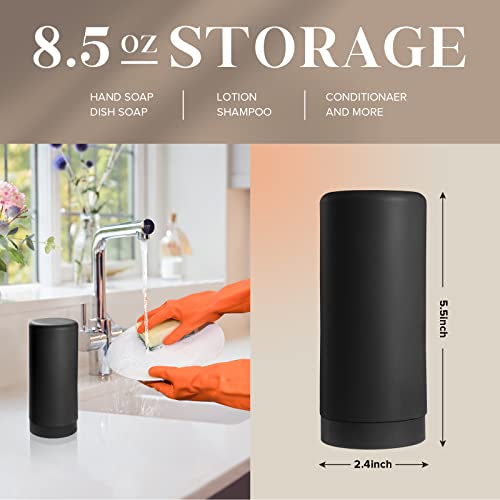 ElmRidge Dish Soap Silicone Dispenser for Kitchen Sink (Black)