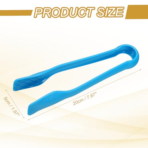 8 Pcs Toaster Tongs (8 Inch / Blue)