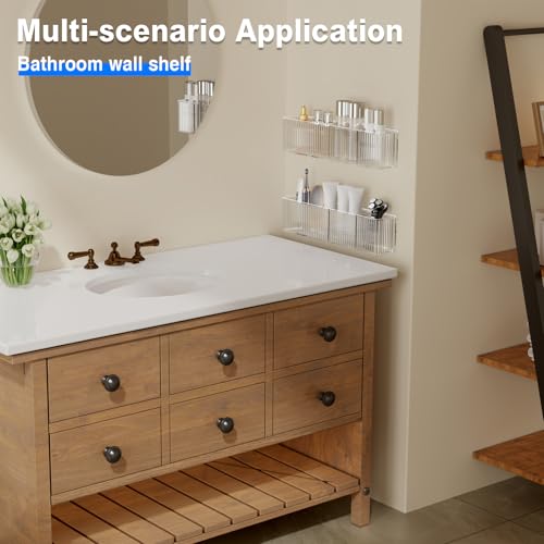 2 Pack Adhesive Cabinet Door Organizer (Clear / 2 Pack)