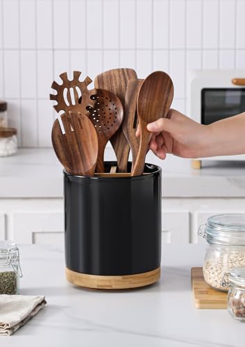 3 Compartment Utensil Holder (Black / 7.2 inch)