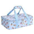 Insulated Casserole Carrier (16x10x4 in / Corduroy Pink Flowers)