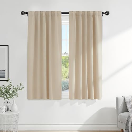 Living Room Curtains (Biscotti Beige / 52"W x 72"L (Pack of 2))