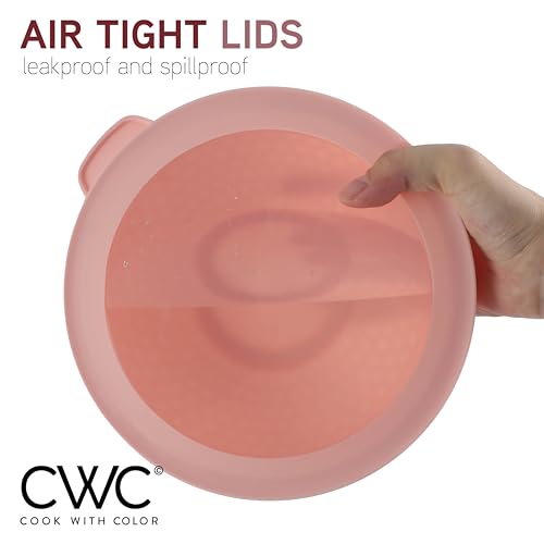 Mixing Bowls with Lids (Rose Embossed)