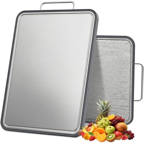 Stainless Steel Cutting Board for Kitchen (Double Sided Stainless Steel)