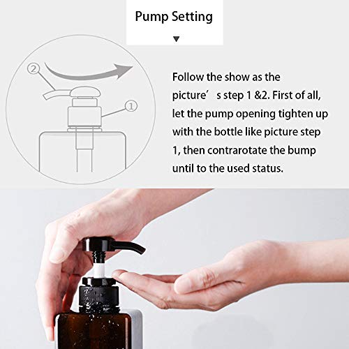Plastic Pump Bottle Refillable Lotion Soap Dispenser 22oz White 2 Pack (22oz/650ml / White)
