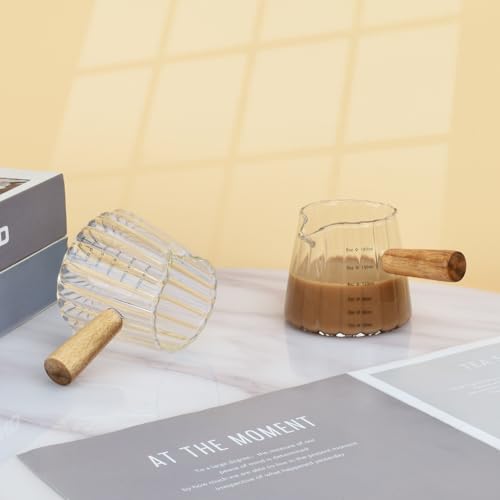 2Pcs Glass Measuring Cup (Transparent-2 Pack)