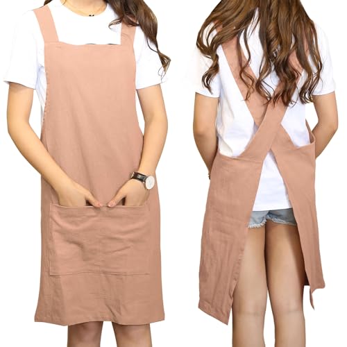 Japanese Style Apron (2# Style-right-angled Edge / Orange)