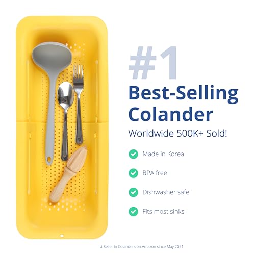 Over Sink Colander (1 Pack / Yellow)
