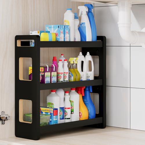 Bathroom Counter Organizer (Black 3 Tier)