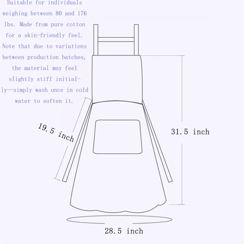 2 Pack Kitchen Aprons (Blue/Grey)