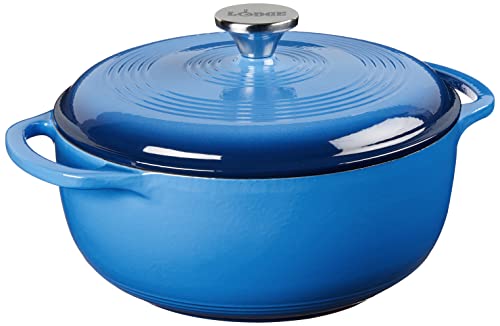 Essential Enamel Cast Iron Dutch Oven (Caribbean Blue)