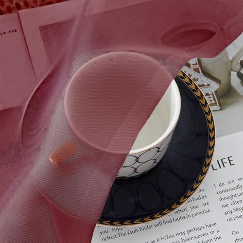 Burgundy Sheer Curtains (Burgundy / 42"W x 96"L (Pack of 2))