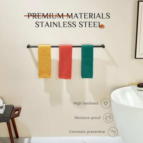 Bath Towel Bar Matte Black 32 (Matte Black / 32-Inch)