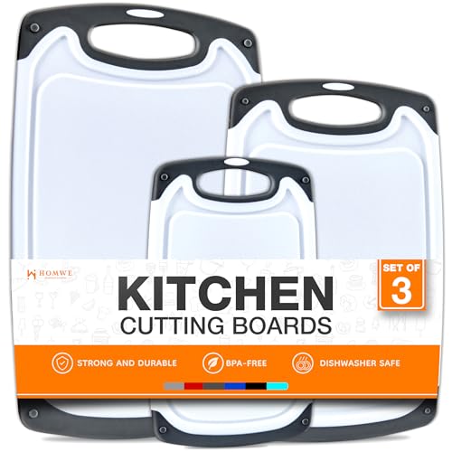 Cutting Boards for Kitchen (15.4"L x 11.1"W / Gray)