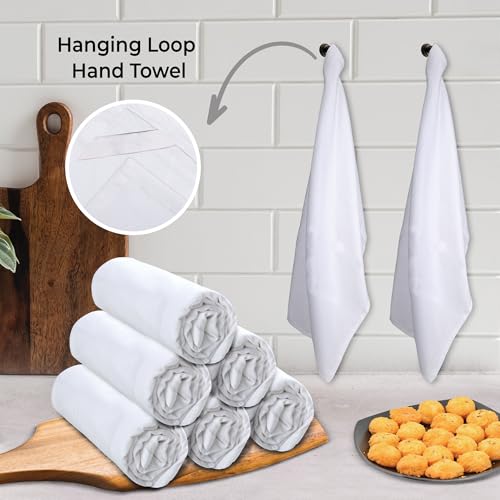 Kitchen Towels Cotton Dish Towels 27”x27” (27" x 27" (Set of 4) / 006 White)