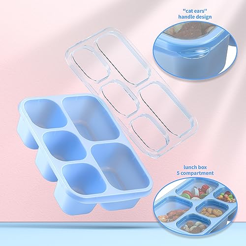 Bento Box Adult Lunch Box (Transparent(Blue/Pink/Green/Yellow))