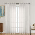 Ivory Sheer Curtains 72 Inches Long 2 Panels Set (Ivory / 59"W x 72"L (Pack of 2))