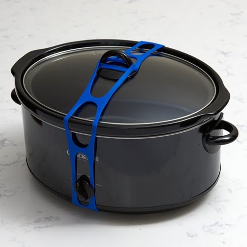 Lid Latch the reusable universal lid securing strap for crockpots (XL Clay)