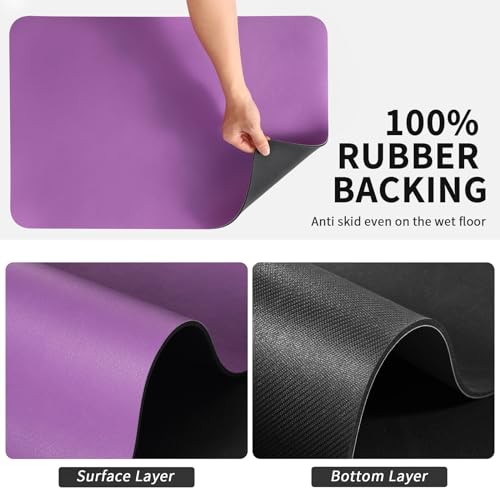 Dish Drying Mat for Kitchen Counter (Purple / 18" x 32")