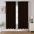 Blackout Curtains 63 inch Length 2 Panels Set (Chocolate / 52"W x 63"L (Pack of 2))