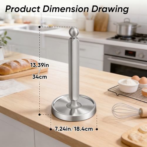 Paper Towel Holder Countertop (Silver)
