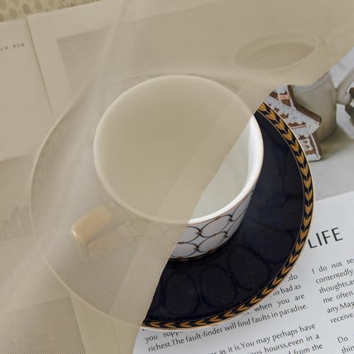 Taupe Sheer Curtains 96 Inches Long 2 Panels (Taupe / 42"W x 96"L (Pack of 2))