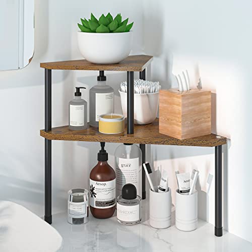 Kitchen Countertop Organizer Spice Rack for Salt (Rust Brown)