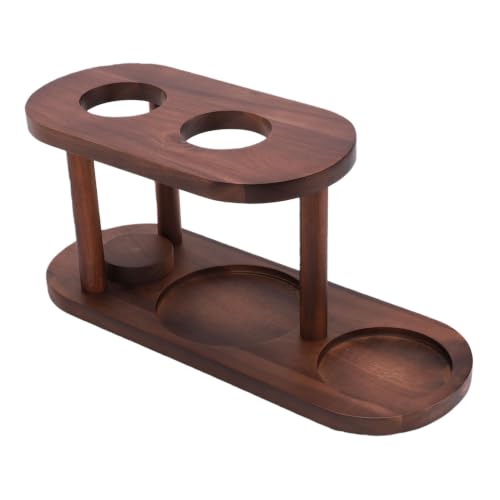 Solid Wood Pour Over Coffee Station with Elevated Dripper Stand