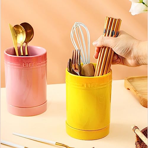 Kitchen Utensil Holder for Countertop (Red / 4")
