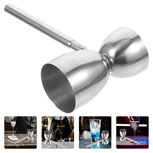 Cocktail Jigger Measuring Cup Double Head 1 oz and 2 oz Stainless Steel Bar Tool with Handle for Bartending Home Use Restaurants Pubs Clubs 5.70 X 2.75 X 1.33 in
