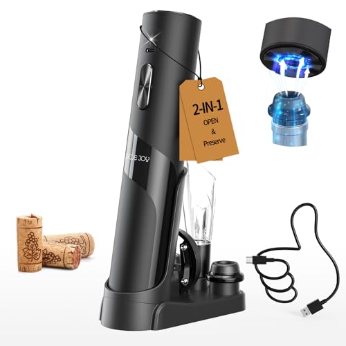 Electric Wine Opener Rechargeable (Black / Prestige Set)