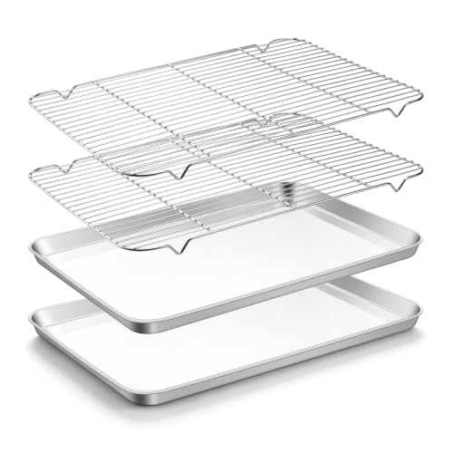 Stainless Steel Baking Sheet with Rack Set (20'' x 14'' x1'')