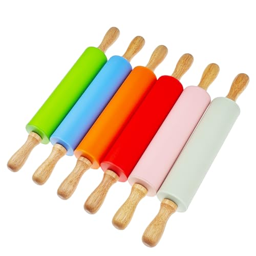 6 Pack Small Rolling Pin for Kids (12 Inch)