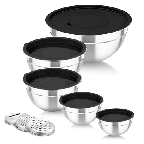 Mixing Bowls with Lids (Black)